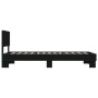 Estructura de cama madera de ingeniería y metal negra 75x190 cm de vidaXL, Camas y somieres - Ref: Foro24-845812, Precio: 72,...