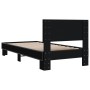 Estructura de cama madera de ingeniería y metal negra 75x190 cm de vidaXL, Camas y somieres - Ref: Foro24-845812, Precio: 72,...