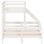 Litera de madera maciza de pino blanco 90x200/140x200 cm de vidaXL, Camas y somieres - Ref: Foro24-3207190, Precio: 360,16 €,...