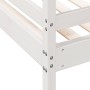 Litera de madera maciza de pino blanco 90x200/140x200 cm de vidaXL, Camas y somieres - Ref: Foro24-3207190, Precio: 360,16 €,...