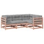 Set de sofás jardín 4 pzas con cojines madera abeto Douglas de vidaXL, Conjuntos de jardín - Ref: Foro24-3299414, Precio: 397...
