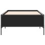 Estructura de cama madera de ingeniería y metal negra 75x190 cm de vidaXL, Camas y somieres - Ref: Foro24-844991, Precio: 74,...