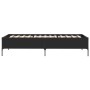Estructura de cama madera de ingeniería y metal negra 75x190 cm de vidaXL, Camas y somieres - Ref: Foro24-844991, Precio: 74,...