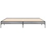 Estructura cama madera ingeniería metal gris Sonoma 180x200 cm de vidaXL, Camas y somieres - Ref: Foro24-845004, Precio: 97,5...