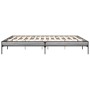 Estructura cama madera ingeniería metal gris Sonoma 180x200 cm de vidaXL, Camas y somieres - Ref: Foro24-845004, Precio: 97,5...