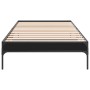 Estructura de cama madera de ingeniería y metal negro 90x200 cm de vidaXL, Camas y somieres - Ref: Foro24-845031, Precio: 68,...