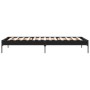 Estructura de cama madera de ingeniería y metal negro 90x200 cm de vidaXL, Camas y somieres - Ref: Foro24-845031, Precio: 68,...