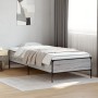 Estructura cama madera ingeniería metal gris Sonoma 100x200 cm de vidaXL, Camas y somieres - Ref: Foro24-844964, Precio: 78,9...