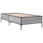 Estructura cama madera ingeniería metal gris Sonoma 100x200 cm de vidaXL, Camas y somieres - Ref: Foro24-844964, Precio: 78,9...