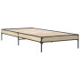 Estructura cama madera ingeniería metal roble Sonoma 100x200 cm de vidaXL, Camas y somieres - Ref: Foro24-845027, Precio: 76,...