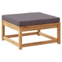 Juego de muebles jardín 6 pzas con cojines madera maciza acacia de vidaXL, Sofás modulares de exterior - Ref: Foro24-3214306,...