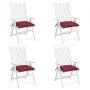 Cojines silla de jardín 4 uds tela Oxford rojo tinto 40x40x7 cm de vidaXL, Cojines para sillas y sofás - Ref: Foro24-361478, ...