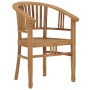 Silla de jardín 2 unidades madera maciza de teca de vidaXL, Sillas de jardín - Ref: Foro24-49429, Precio: 278,95 €, Descuento: %