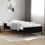 Estructura de cama madera de ingeniería y metal negro 90x200 cm de vidaXL, Camas y somieres - Ref: Foro24-844966, Precio: 83,...