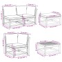 Juego muebles jardín 10 pzas con cojines madera maciza acacia de vidaXL, Sofás modulares de exterior - Ref: Foro24-3214319, P...
