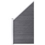 Panel de valla WPC gris 95x(105-180) cm de vidaXL, Paneles de vallas - Ref: Foro24-49071, Precio: 128,36 €, Descuento: %
