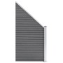 Panel de valla WPC gris 95x(105-180) cm de vidaXL, Paneles de vallas - Ref: Foro24-49071, Precio: 128,36 €, Descuento: %