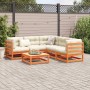Juego de sofás de jardín 6 pzas madera maciza pino marrón cera de vidaXL, Conjuntos de jardín - Ref: Foro24-3299442, Precio: ...