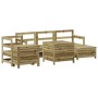 Juego de sofás de jardín 7 pzas madera de pino impregnada de vidaXL, Conjuntos de jardín - Ref: Foro24-3250523, Precio: 496,4...