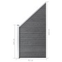 Panel de valla WPC gris 95x(105-180) cm de vidaXL, Paneles de vallas - Ref: Foro24-49071, Precio: 128,36 €, Descuento: %
