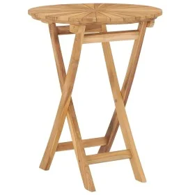 Mesa de jardín plegable madera maciza de teca Ø 60 cm de vidaXL, Mesas de jardín - Ref: Foro24-49437, Precio: 122,80 €, Descu...