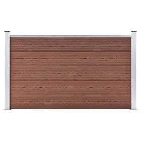 Brown WPC garden fence 180x105 cm by vidaXL, fence panels - Ref: Foro24-49072, Price: 198,45 €, Discount: %