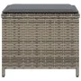 Gartenhocker mit Kissen 4 Stück aus grauem PE-Rattan 40x40x35 cm. von vidaXL, Hocker für den Außenbereich - Ref: Foro24-40074...