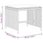 Gartenhocker mit Kissen 4 Stück aus grauem PE-Rattan 40x40x35 cm. von vidaXL, Hocker für den Außenbereich - Ref: Foro24-40074...