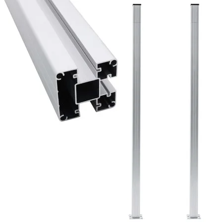 Postes de valla 2 unidades aluminio 185 cm de vidaXL, Postes de cerca - Ref: Foro24-49076, Precio: 129,95 €, Descuento: %