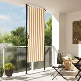 Außenrollo aus Stoff und Stahl in Orange und Weiß. von vidaXL, Markisen - Ref: Foro24-368769, Preis: 59,59 €, Rabatt: %