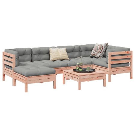 Set de sofás jardín 7 pzas con cojines madera abeto Douglas de vidaXL, Conjuntos de jardín - Ref: Foro24-3299539, Precio: 581...
