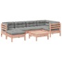 Set de sofás jardín 7 pzas con cojines madera abeto Douglas de vidaXL, Conjuntos de jardín - Ref: Foro24-3299539, Precio: 581...