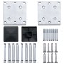 Postes de valla 2 unidades aluminio 185 cm de vidaXL, Postes de cerca - Ref: Foro24-49076, Precio: 151,86 €, Descuento: %