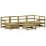 Juego de sofás de jardín 7 pzas madera de pino impregnada de vidaXL, Conjuntos de jardín - Ref: Foro24-3250935, Precio: 422,8...