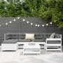 Juego de sofás de jardín 7 pzas madera maciza de pino blanco de vidaXL, Conjuntos de jardín - Ref: Foro24-3250949, Precio: 44...