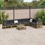 Juego de sofás de jardín 8 pzas madera de pino impregnada de vidaXL, Conjuntos de jardín - Ref: Foro24-3299477, Precio: 459,7...