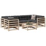 Set de sofás jardín 7 pzas con cojines madera maciza pino de vidaXL, Conjuntos de jardín - Ref: Foro24-3299312, Precio: 648,0...
