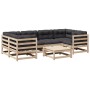 Set de sofás jardín 7 pzas con cojines madera maciza pino de vidaXL, Conjuntos de jardín - Ref: Foro24-3299312, Precio: 648,0...