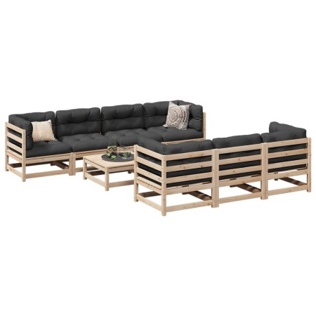 Juego de sofás de jardín 8 pzas madera maciza de pino de vidaXL, Conjuntos de jardín - Ref: Foro24-3299319, Precio: 433,34 €,...