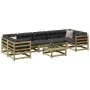 Set de sofás jardín 8 pzas con cojines madera pino impregnada de vidaXL, Conjuntos de jardín - Ref: Foro24-3299338, Precio: 7...