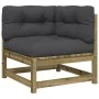 Set de sofás jardín 8 pzas con cojines madera pino impregnada de vidaXL, Conjuntos de jardín - Ref: Foro24-3299338, Precio: 7...