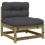 Set de sofás jardín 8 pzas con cojines madera pino impregnada de vidaXL, Conjuntos de jardín - Ref: Foro24-3299338, Precio: 7...