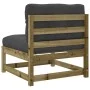 Set de sofás jardín 8 pzas con cojines madera pino impregnada de vidaXL, Conjuntos de jardín - Ref: Foro24-3299338, Precio: 7...
