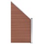 Panel de valla WPC marrón 95x(105-180) cm de vidaXL, Paneles de vallas - Ref: Foro24-49070, Precio: 123,69 €, Descuento: %