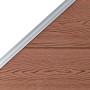 Panel de valla WPC marrón 95x(105-180) cm de vidaXL, Paneles de vallas - Ref: Foro24-49070, Precio: 123,69 €, Descuento: %