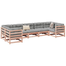 Set de sofás jardín 7 pzas con cojines madera abeto Douglas de vidaXL, Conjuntos de jardín - Ref: Foro24-3299620, Precio: 715...