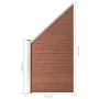 Panel de valla WPC marrón 95x(105-180) cm de vidaXL, Paneles de vallas - Ref: Foro24-49070, Precio: 137,24 €, Descuento: %