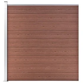 Brown WPC garden fence 175x186 cm by vidaXL, fence panels - Ref: Foro24-49068, Price: 375,37 €, Discount: %