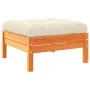 Set de sofás jardín 12 pzas con cojines madera pino marrón cera de vidaXL, Conjuntos de jardín - Ref: Foro24-3299655, Precio:...