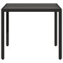 Mesa de jardín superficie de vidrio ratán PE negro 90x90x75 cm de vidaXL, Mesas de jardín - Ref: Foro24-365586, Precio: 104,7...